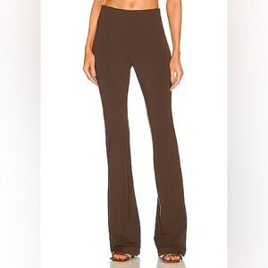 NWT SPRWMN Micro Flare Ponte Pants in Dark Chocolate Brown Medium $295 Retail